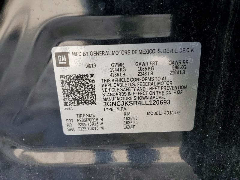 2020 CHEVROLET TRAX LS 14