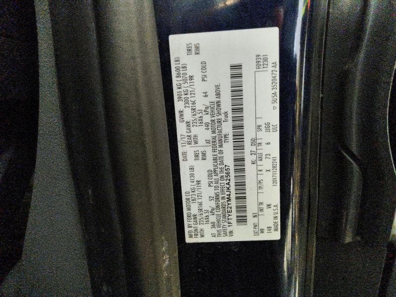 2018 FORD TRANSIT T-150 12