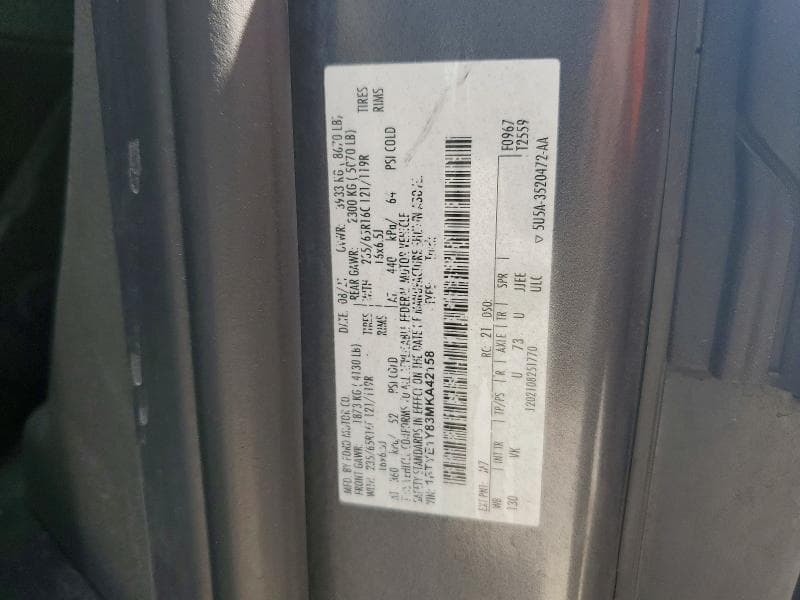 2021 FORD TRANSIT T-150 12