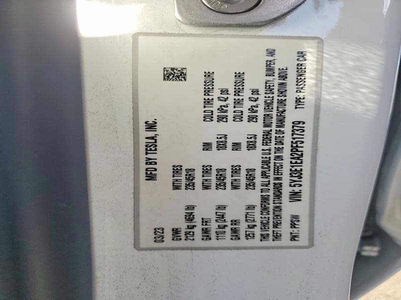 2023 TESLA MODEL 3 12