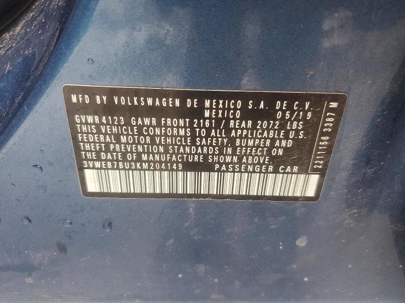 2019 VOLKSWAGEN JETTA SEL 12