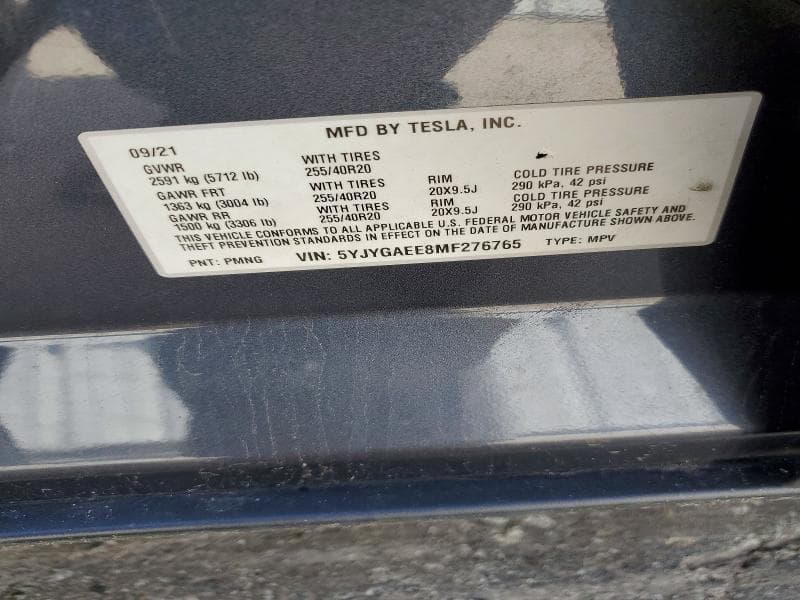 2021 TESLA MODEL Y 12
