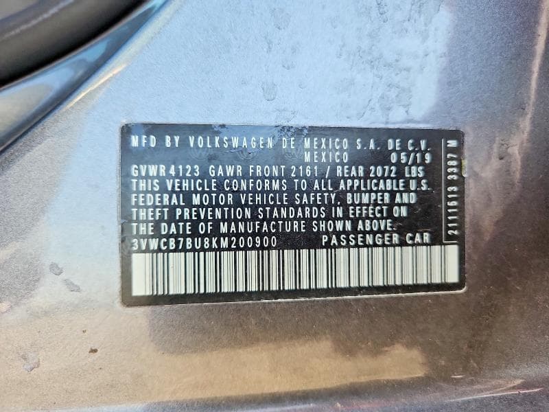 2019 VOLKSWAGEN JETTA S 12