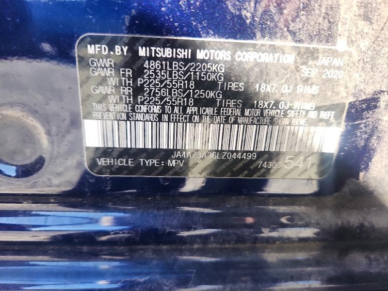 2020 MITSUBISHI OUTLANDER SE 13