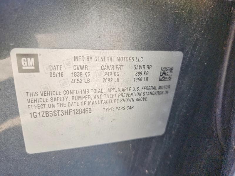 2017 CHEVROLET MALIBU LS 12