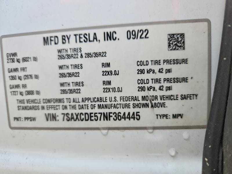 2022 TESLA MODEL X 13