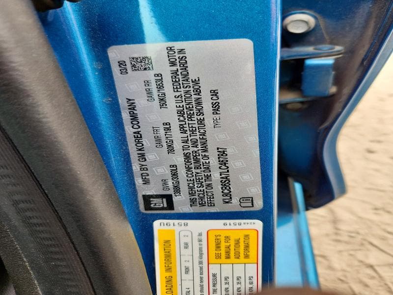 2020 CHEVROLET SPARK LS 12
