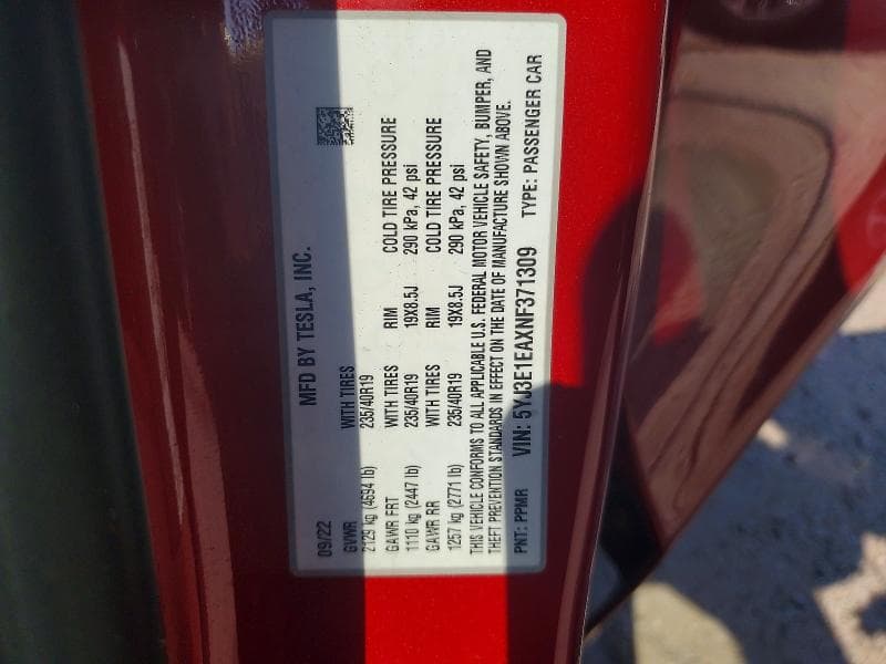2022 TESLA MODEL 3 13