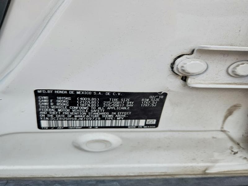 2018 HONDA HR-V EX 14
