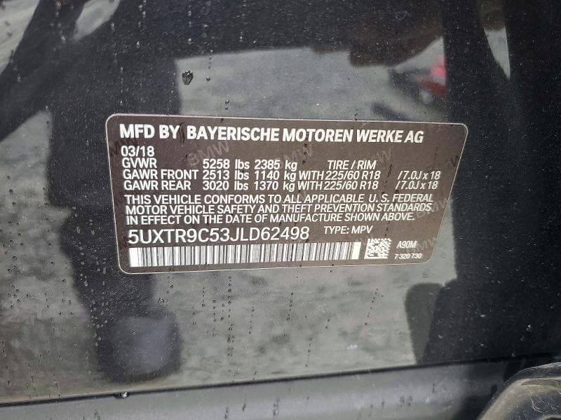 2018 BMW X3 XDRIVE30I 14