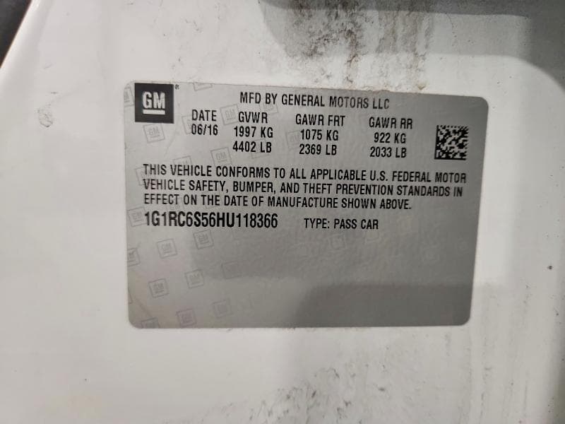 2017 CHEVROLET VOLT LT 12