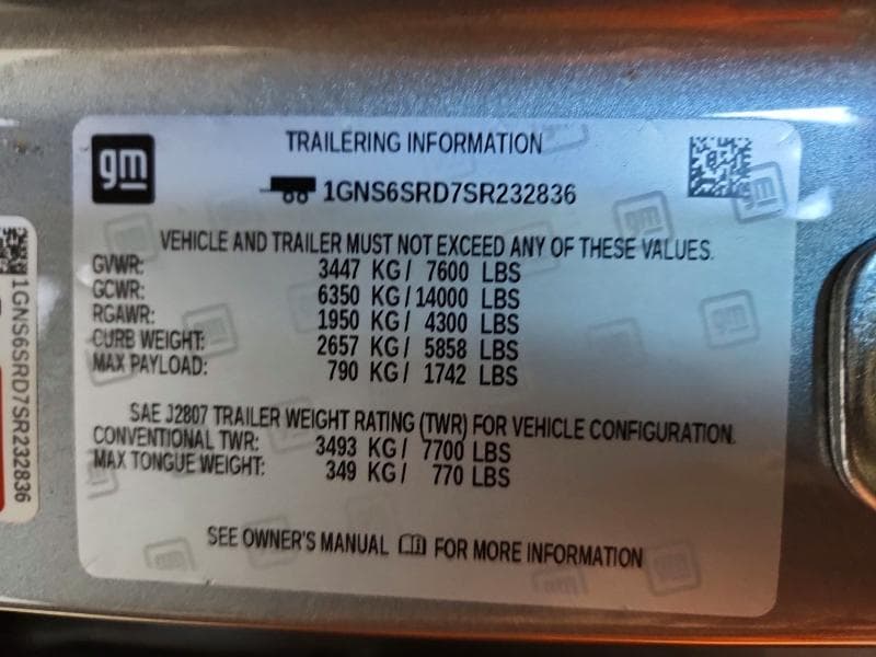 2025 CHEVROLET TAHOE K1500 PREMIER 13