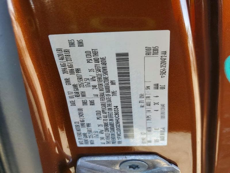 2017 FORD ESCAPE SE 14