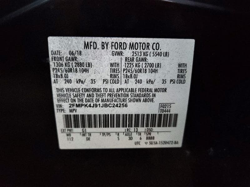 2018 FORD EDGE SEL 13