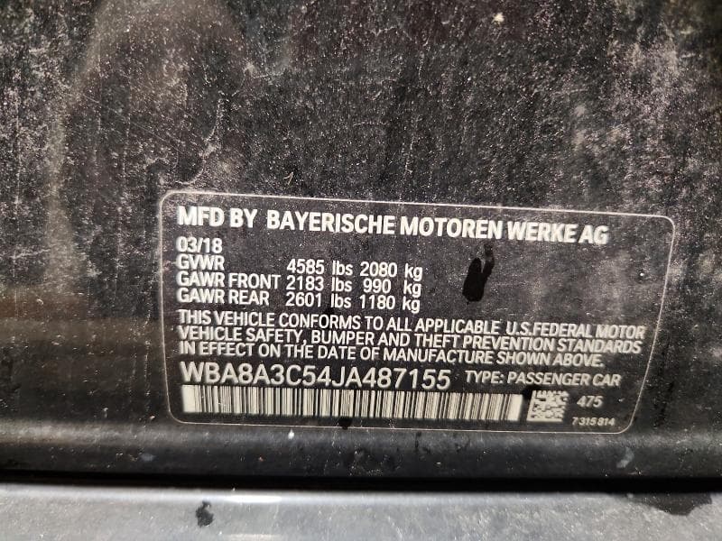 2018 BMW 320 XI 13