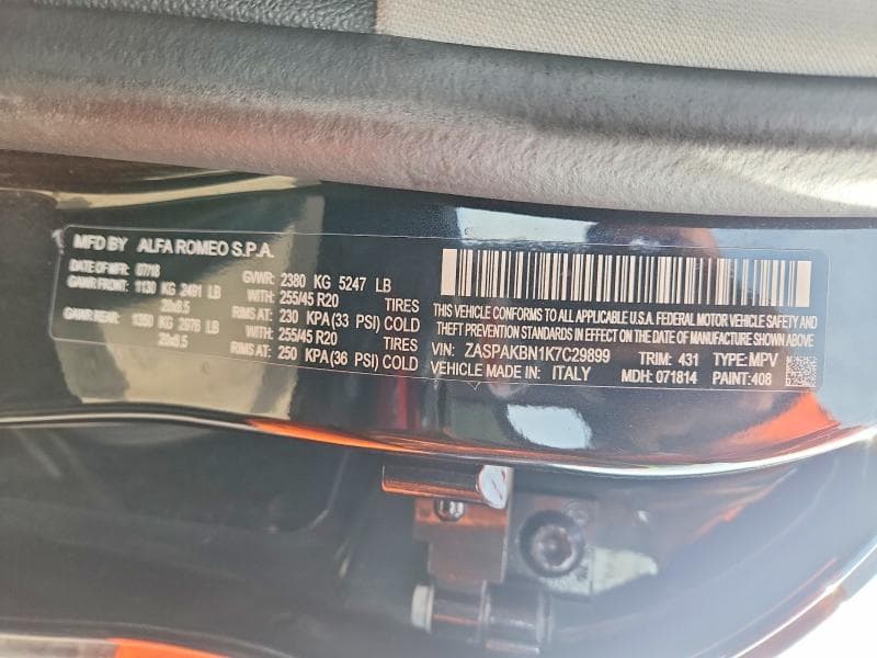 2019 ALFA ROMEO STELVIO TI 13