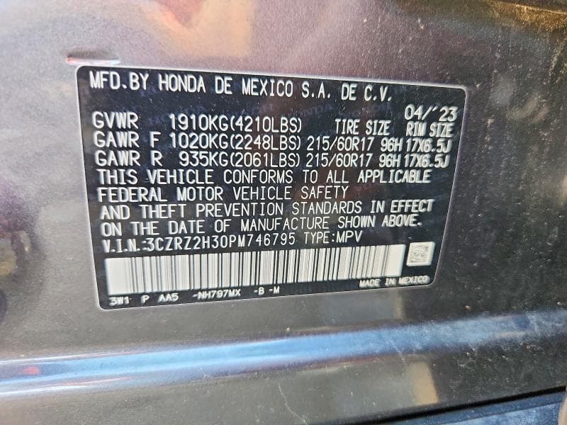 2023 HONDA HR-V LX 13