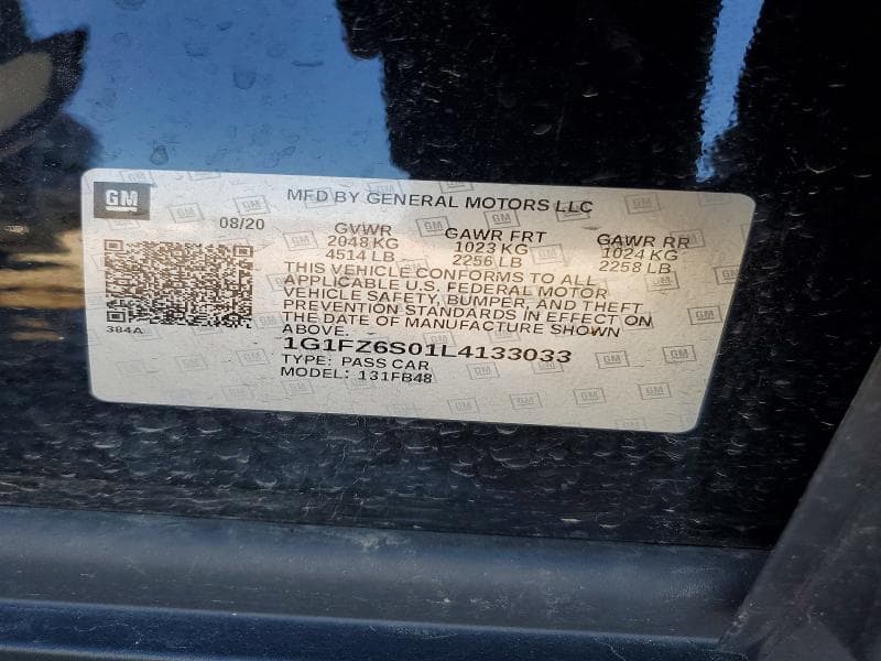 2020 CHEVROLET BOLT EV PREMIER 12