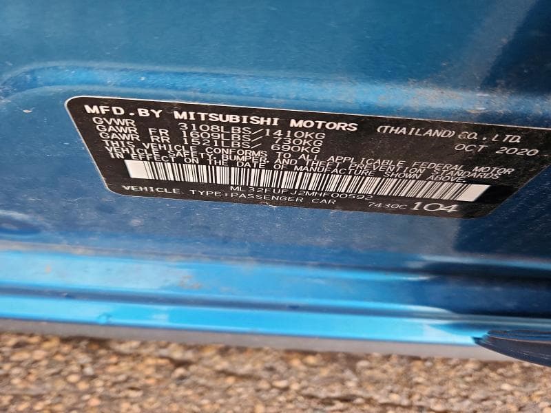 2021 MITSUBISHI MIRAGE G4 ES 12