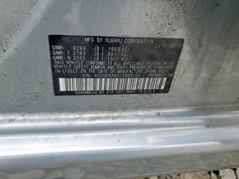 2018 SUBARU IMPREZA 12