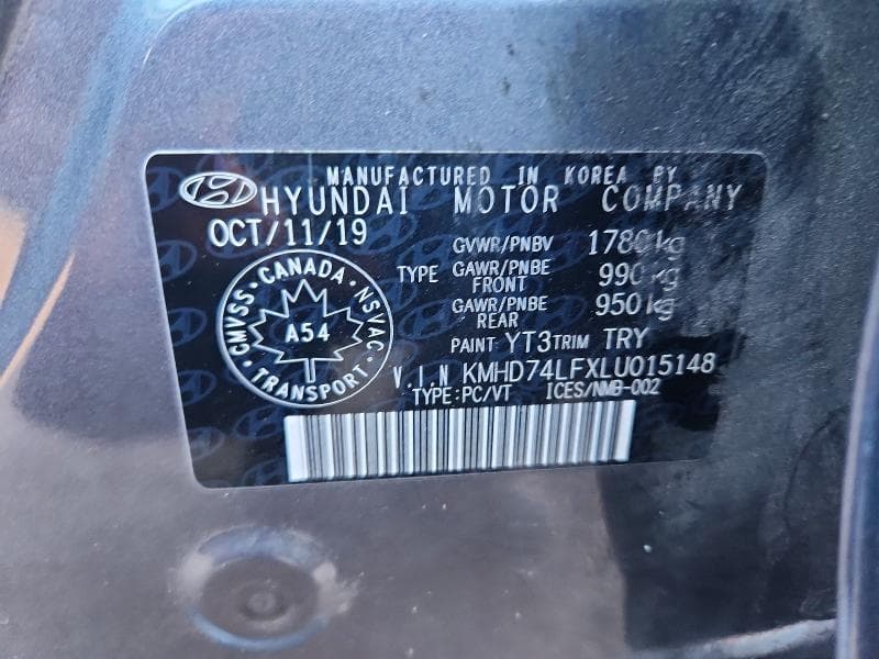 2020 HYUNDAI ELANTRA SE 12