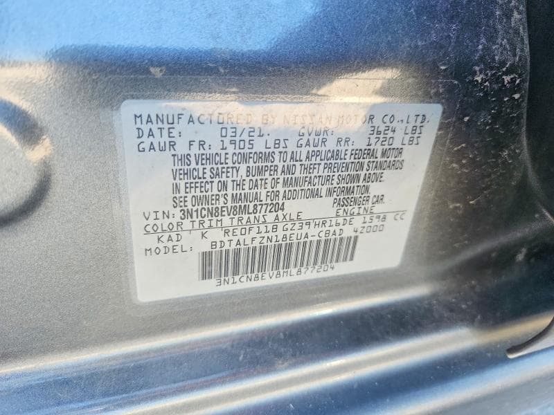 2021 NISSAN VERSA SV 12