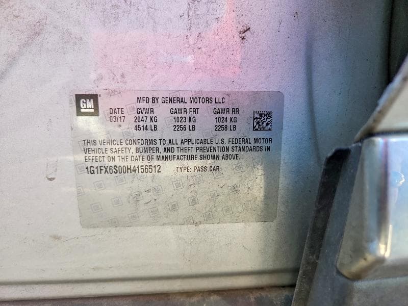 2017 CHEVROLET BOLT EV PREMIER 12