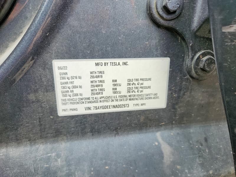 2022 TESLA MODEL Y 12