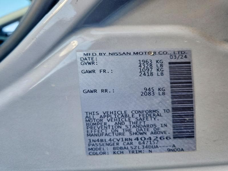 2024 NISSAN ALTIMA SR 12