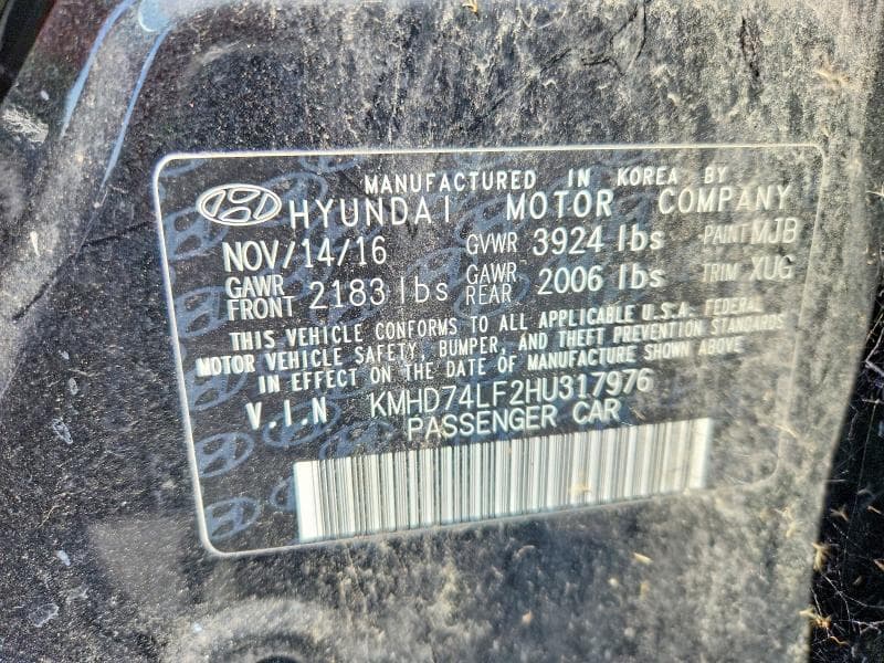 2017 HYUNDAI ELANTRA SE 12