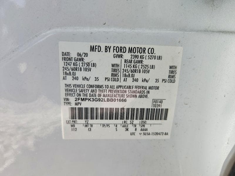 2020 FORD EDGE SE 14