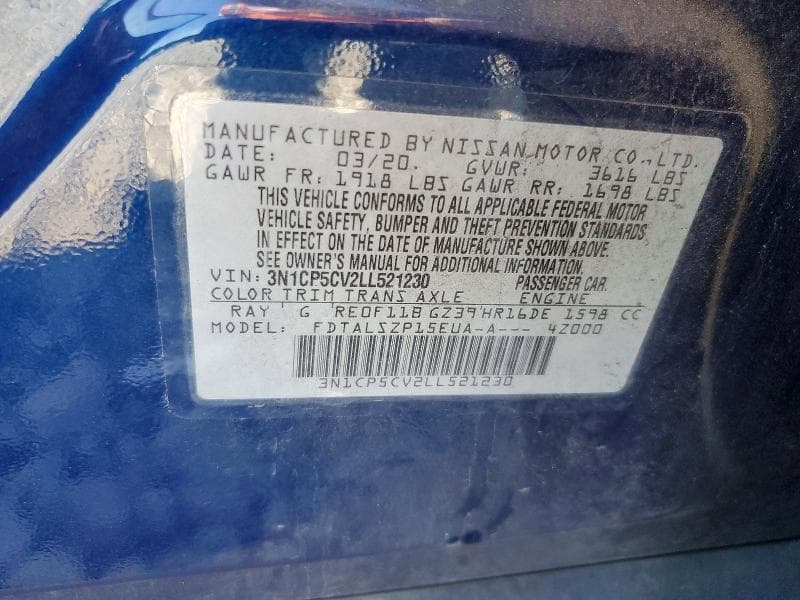 2020 NISSAN KICKS SV 13