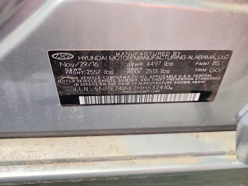 2017 HYUNDAI SONATA SE 12