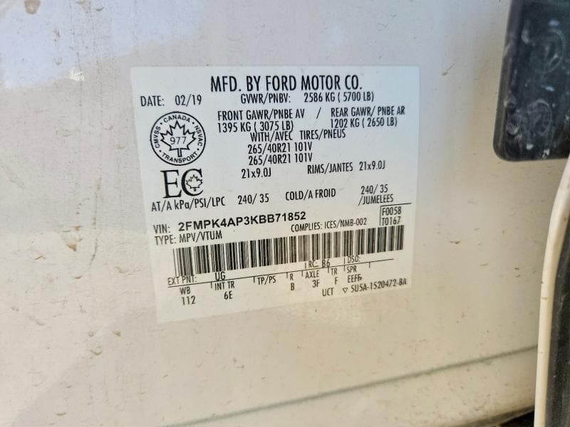 2019 FORD EDGE ST 13