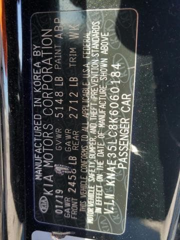 2019 KIA STINGER GT 12
