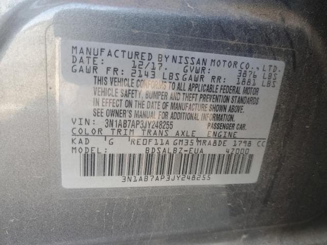 2018 NISSAN SENTRA S 12