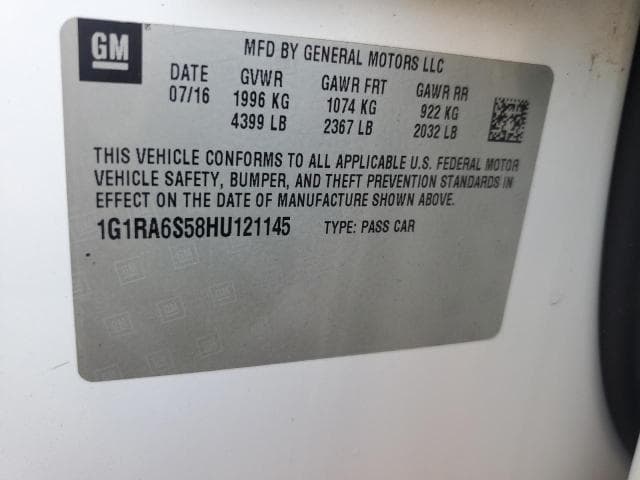 2017 CHEVROLET VOLT LT 13