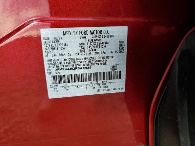 2024 FORD EDGE SEL 12