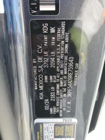 2024 KIA FORTE GT LINE 12