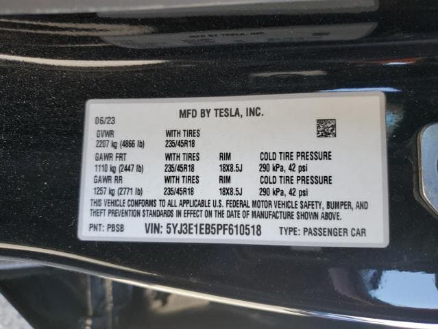 2023 TESLA MODEL 3 12