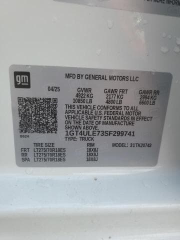 2025 GMC SIERRA K2500 HEAVY DUTY 13