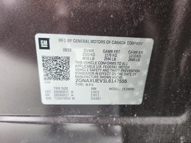 2020 CHEVROLET EQUINOX LT 13