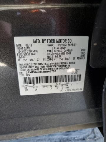 2018 FORD EDGE SEL 13