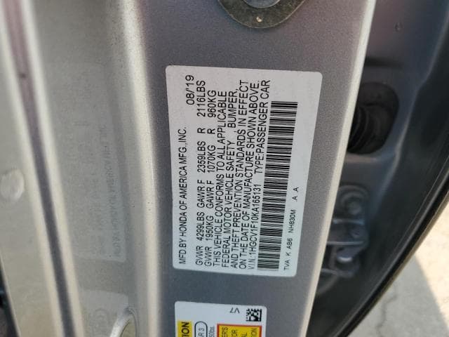 2019 HONDA ACCORD LX LX 13