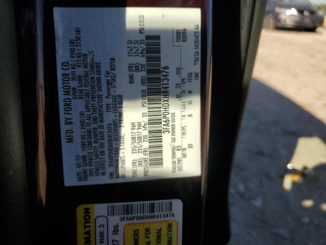 2017 FORD FUSION SE 12