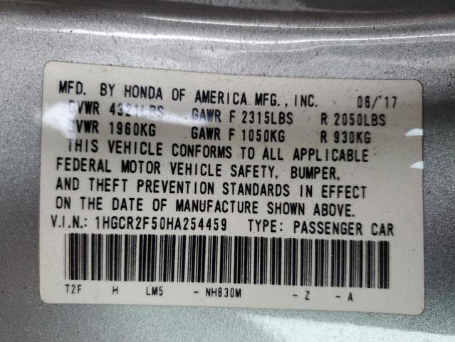 2017 HONDA ACCORD SPORT 13