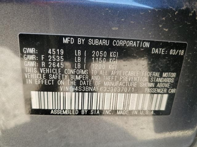 2018 SUBARU LEGACY SPO 12