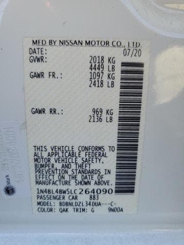 2020 NISSAN ALTIMA S 12