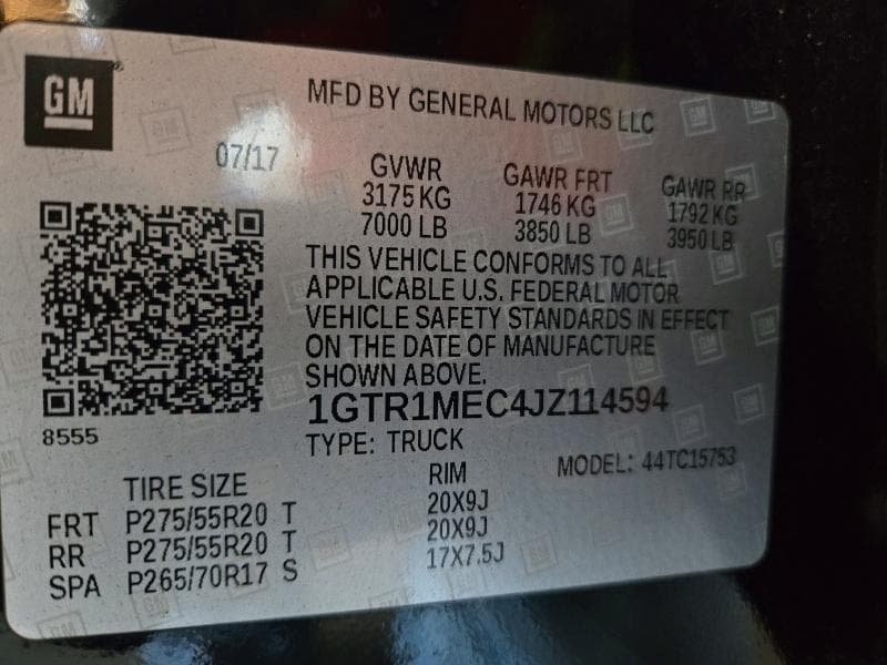 2018 GMC SIERRA C1500 SLE 13