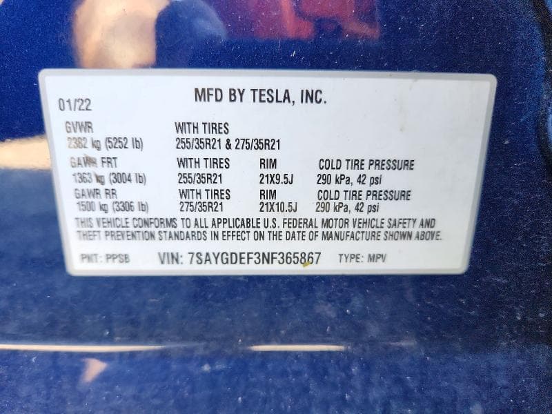 2022 TESLA MODEL Y 14